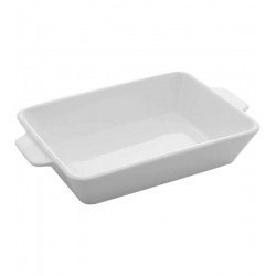 Refratário 28cm Por 16,5cm Por 5cm Porcelana Com Alca Basic Branco